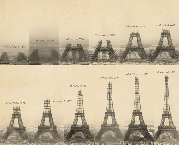 Laminas y aceros.fases de torre Eiffel