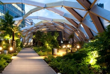 LAMINAS Y ACEROS TECHO TRANSLUCIDO DE ROOF GARDEN AT CROSSRAIL