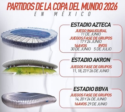 LAMINAS Y ACEROS CALENDARIO DE JUEGOS MUNDIAL 2026