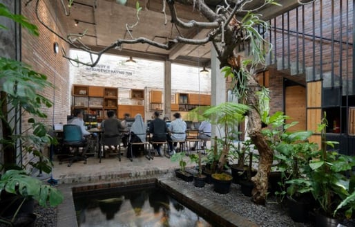 LAMINAS Y ACEROS ARQUITECTURA BIOFILICA EN OFICINA
