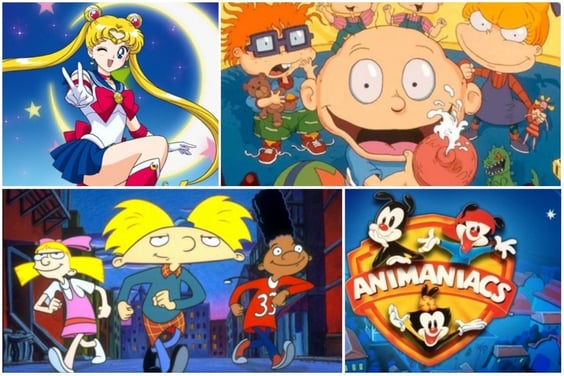 Dibujos animados de los años 90.