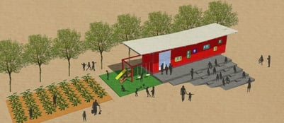 Laminas y Aceros Escuela en contenedor