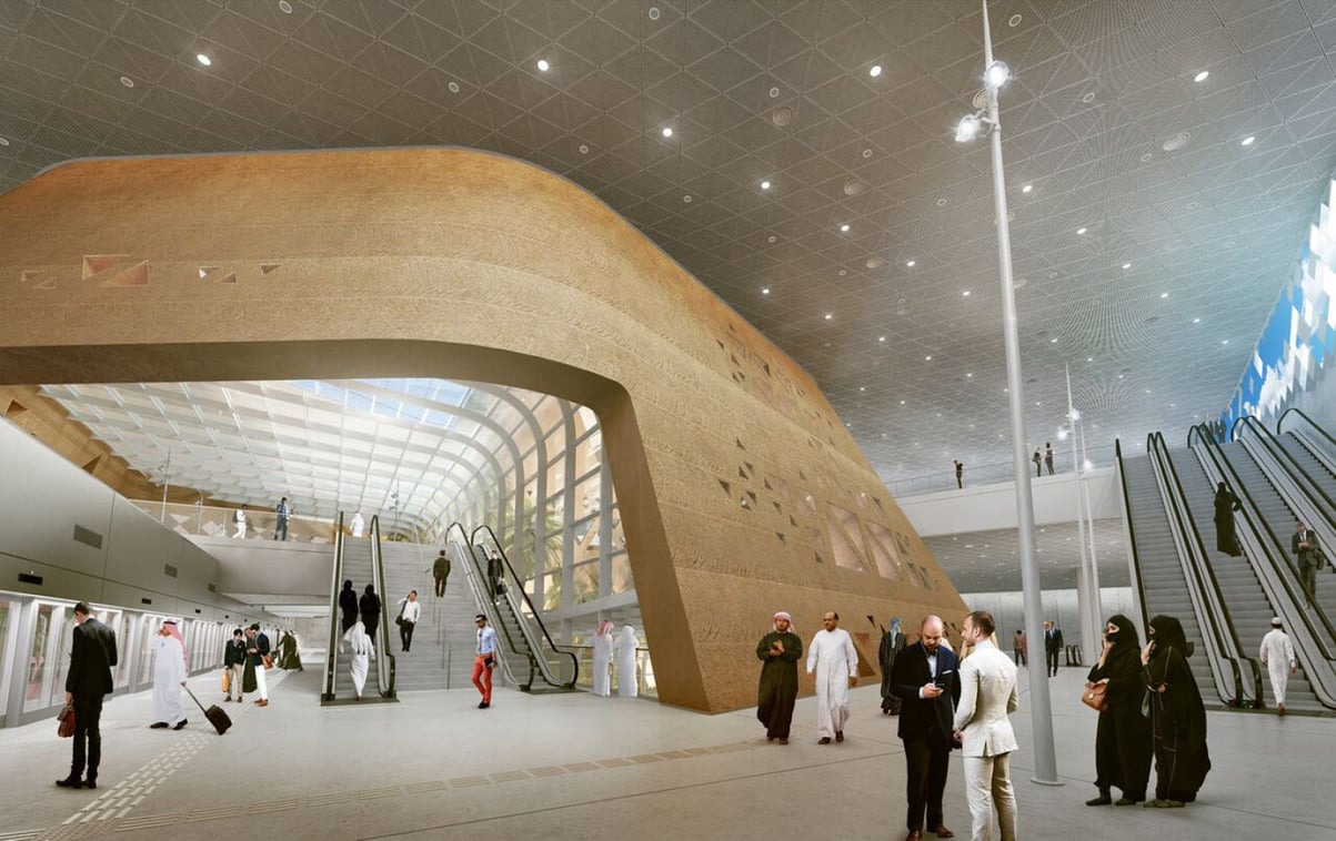 Estación de Metro en Riad.