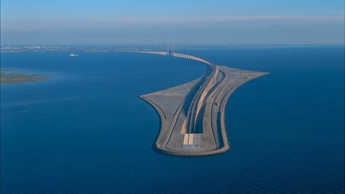 El puente – tunel de Oresund.