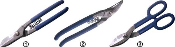 Tipos de tijera para cortar metal o lamina